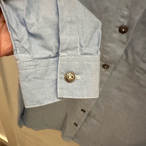 CAPACITY Vintage Dead stock blue embroidered floral woman loose fit top NWT PL - Picture 8 of 13